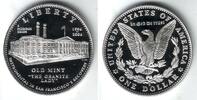 USA 1 Dollar San Francisco Old Mint - mit Echtheitszertifikat und blauer Schmuckschatulle
