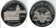 USA 1 Dollar Besucherzentrum des Kapitiols 2001