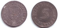 Kirchheim 5 Pfennig Notgeld der Stadt Kichheim - 5 Pfennig