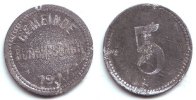 Burghaslach 5 Pfennig Notgeld der Gemeinde Burghaslach - 5 Pfennig