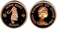 Hongkong 1.000 Dollar 1986 PP Goldmünze - ...