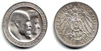 Württemberg 3 Mark Wilhelm mit Ehefrau Charlotte von Schaumburg-Lippe - Silberhochzeit