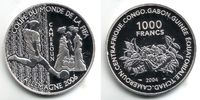 Zentralafrikanische Staaten 1000 Francs Fussball WM 2006 in Deutschland - Spieler aus Kamerun