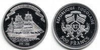 Togo 500 Francs Deutsche Segelschiffe - Gorch Fock