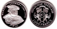 Togo 1000 Francs Martin Luther