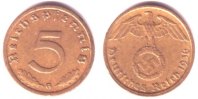 Drittes Reich 5 Pfennig 5 Reichspfennig