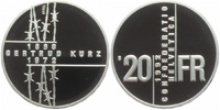 Schweiz 20 Franken Gertrud Kurz - im Schmuckbox