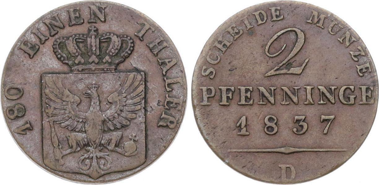 Brandenburg Preu En Pfennig D Friedrich Wilhelm Iii