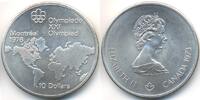Kanada - Canada 10 Dollars Olympiade Montreal 1976 – "Weltkarte"