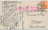 Deutsches Reich 7 1/2 Pfennig Ansichtskarte mit Zensurstempel in Rot Cleve P. K.