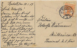 Deutsches Reich 7 1/2 Pfennig Ansichtskarte mit Zensurstempel in Blau Bocholt P. K.