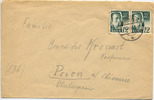 Alliierte Besetzung - Baden 2x 12 Pfennig Brief von 1948
