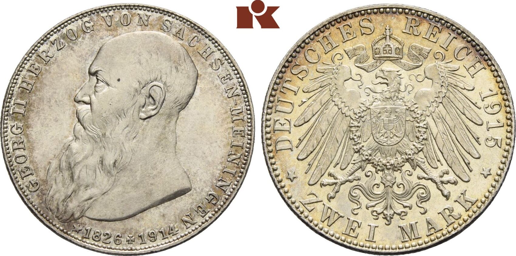 Sachsen Meiningen Mark Georg Ii Feine Patina Ch