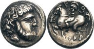Kelten, Pannonia Tetradrachme, Typ Baumreiter