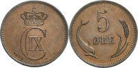 Dänemark, Christian IX. (1863-1906) 5 Ore