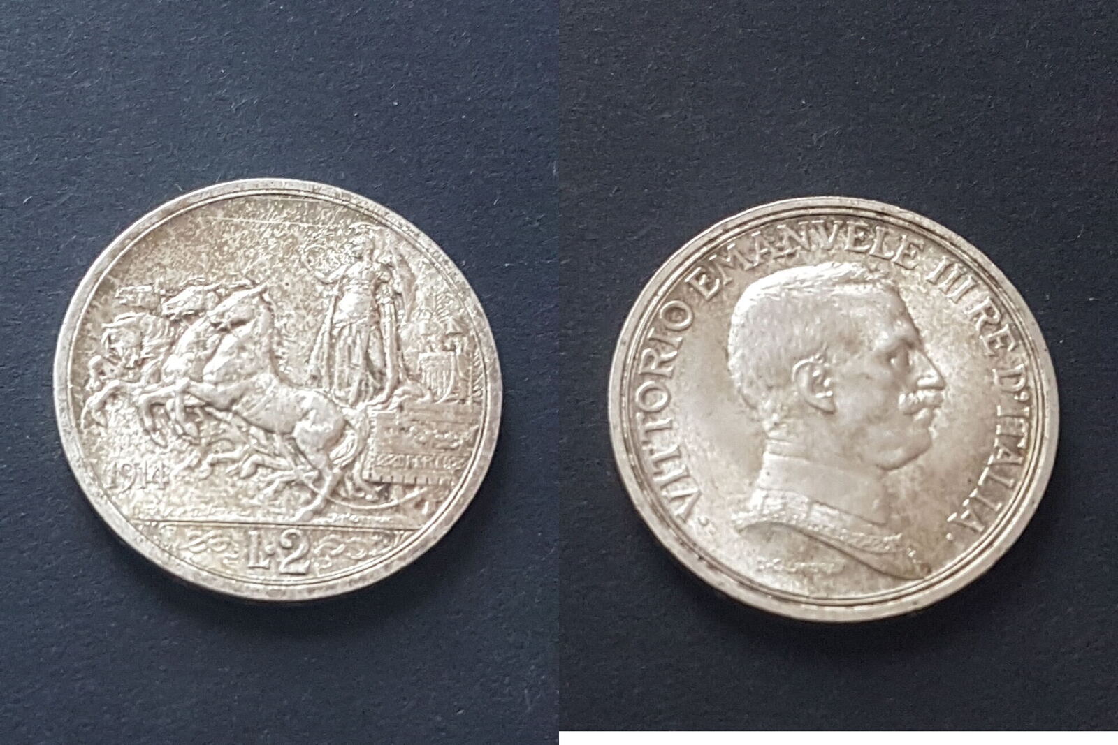 Italien 2 Lire 1914 Vittorio Emanuele III 1900 1946 Vzgl MA Shops