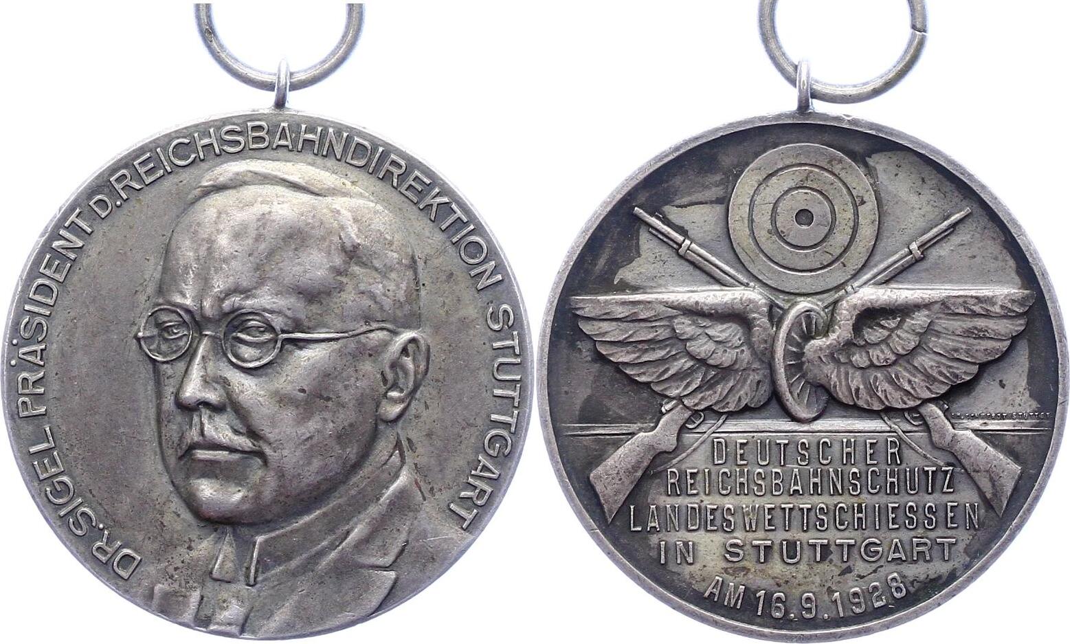 Württemberg Stuttgart Stadt Bronzemedaille 1928 EF MA Shops