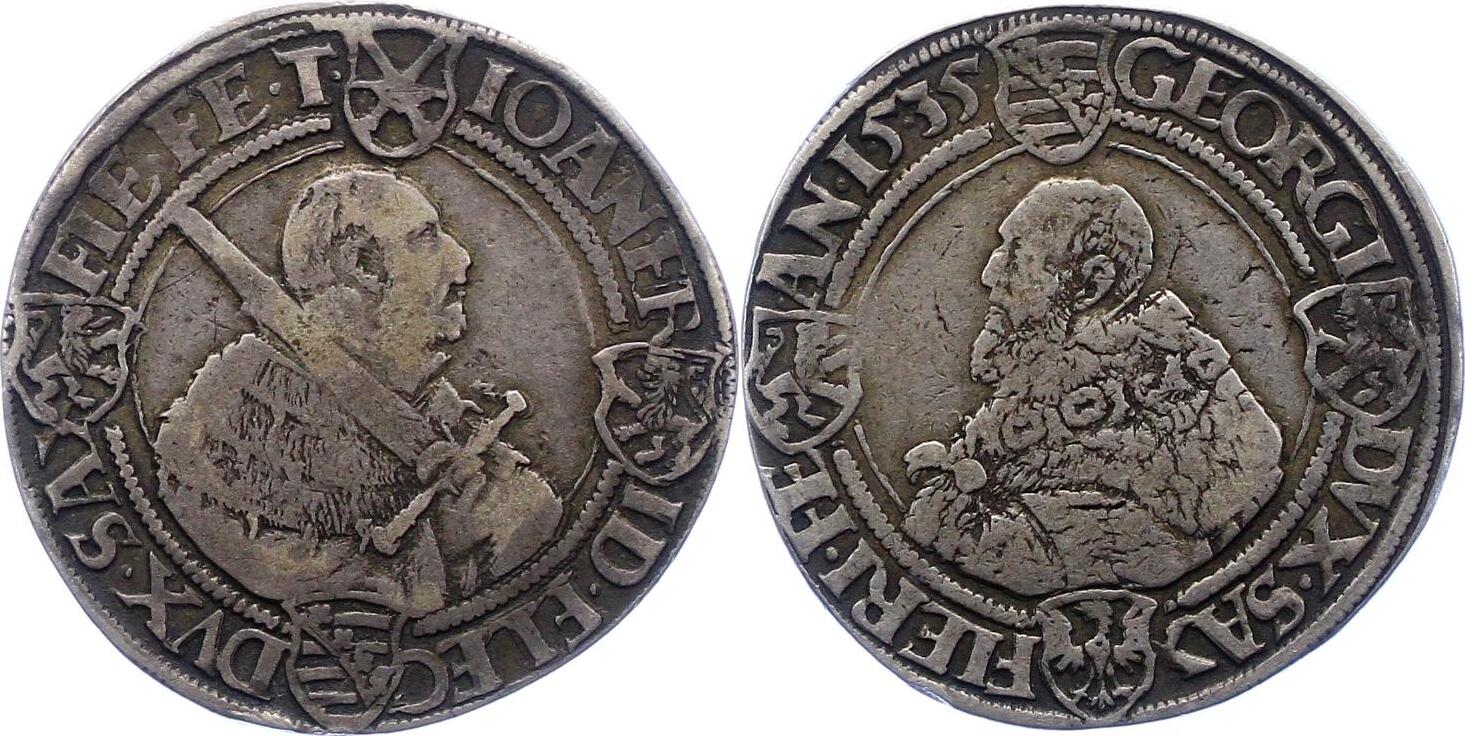 Sachsen Kurf Rstentum Taler Johann Friedrich Und Georg