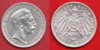 Kaiserreich Preußen 3 Mark Wilhelm II.