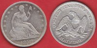 USA 1/2 Dollar (Kleb) seated liberty, halfdollar