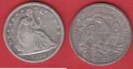 USA 1/2 Dollar (142De) seated liberty, halfdollar, San Francisco