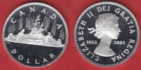 Kanada 1 Dollar 50. Krönungsjubiläum, 1. Ausgabe (Kanu ohne Jahreszahl) selten