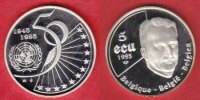 Belgien 5 Ecu 50 Jahre UNO