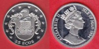 Isle of man 25 Ecu Wappen mit Helm- Wikkingerschiff