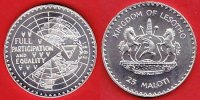 Lesotho 25 Maloti Weltkarte-UNO Symbol