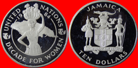 Jamaika 10 Dollar UN Decade for Women - Jahr der Frau