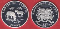 Benin 1000 Fr. CFA Tierwelt, Zebras