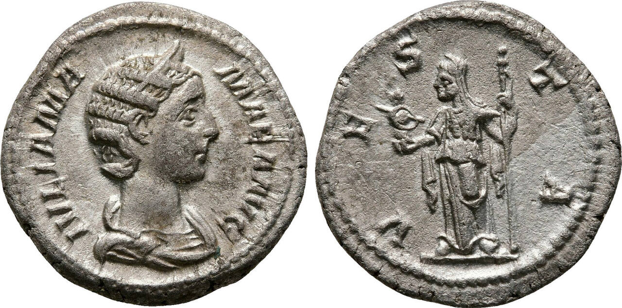 JULIA MAMAEA Augusta 222 235 AD AR Denarius Rome MA Shops