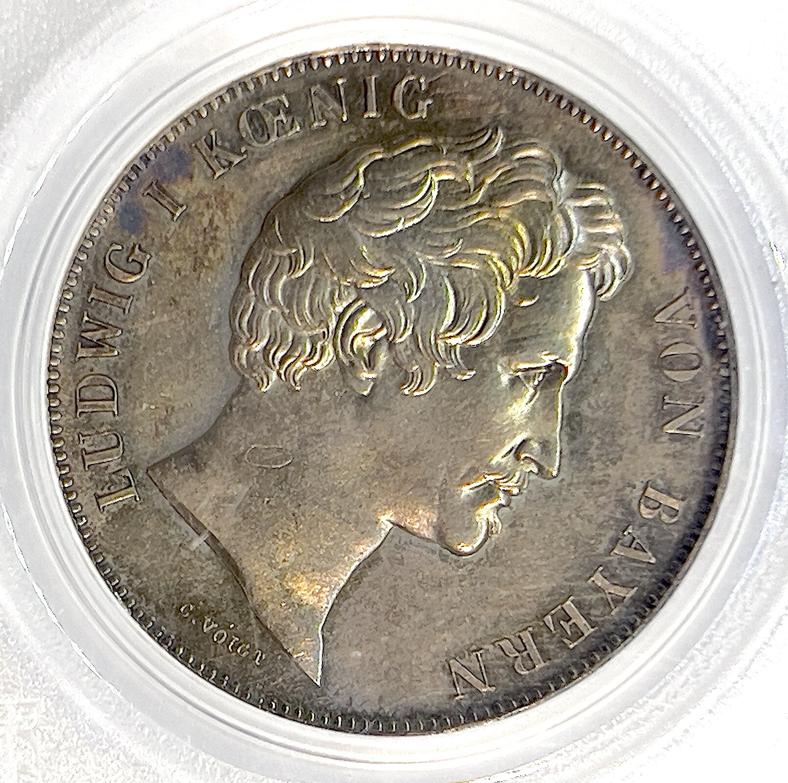 2 Thalers German State Bavaria 1847 2 Talers Coin Thaler PCGS MS 62 F