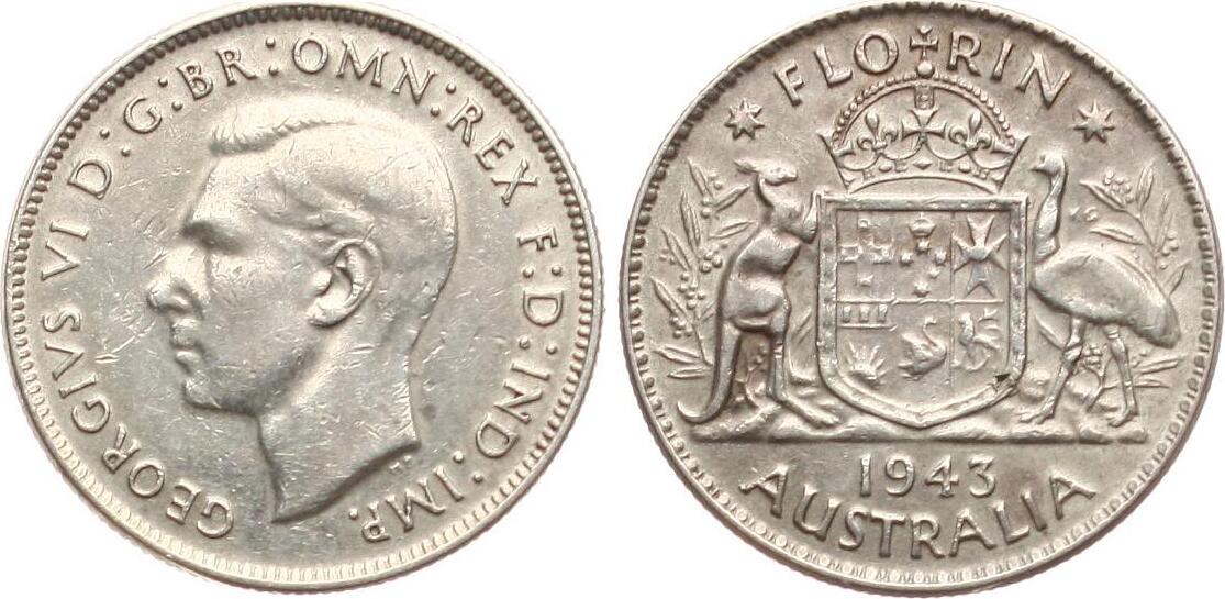 Australien Florin Shillings Georg Vi Vf Ef Ma Shops