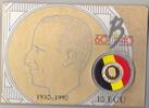 Belgien 10 Ecu 1991 40.Reg.Jahr Bandovin 1/10 oz Ag +Silberring