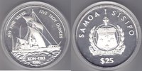 Samoa 25 Tala 1986 Kon Tiki 5oz Ag proof