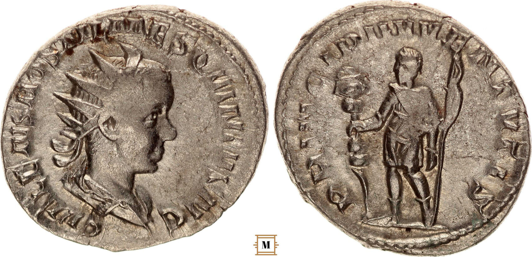 Roman Empire Antoninianus Hostilian As Caesar Principi