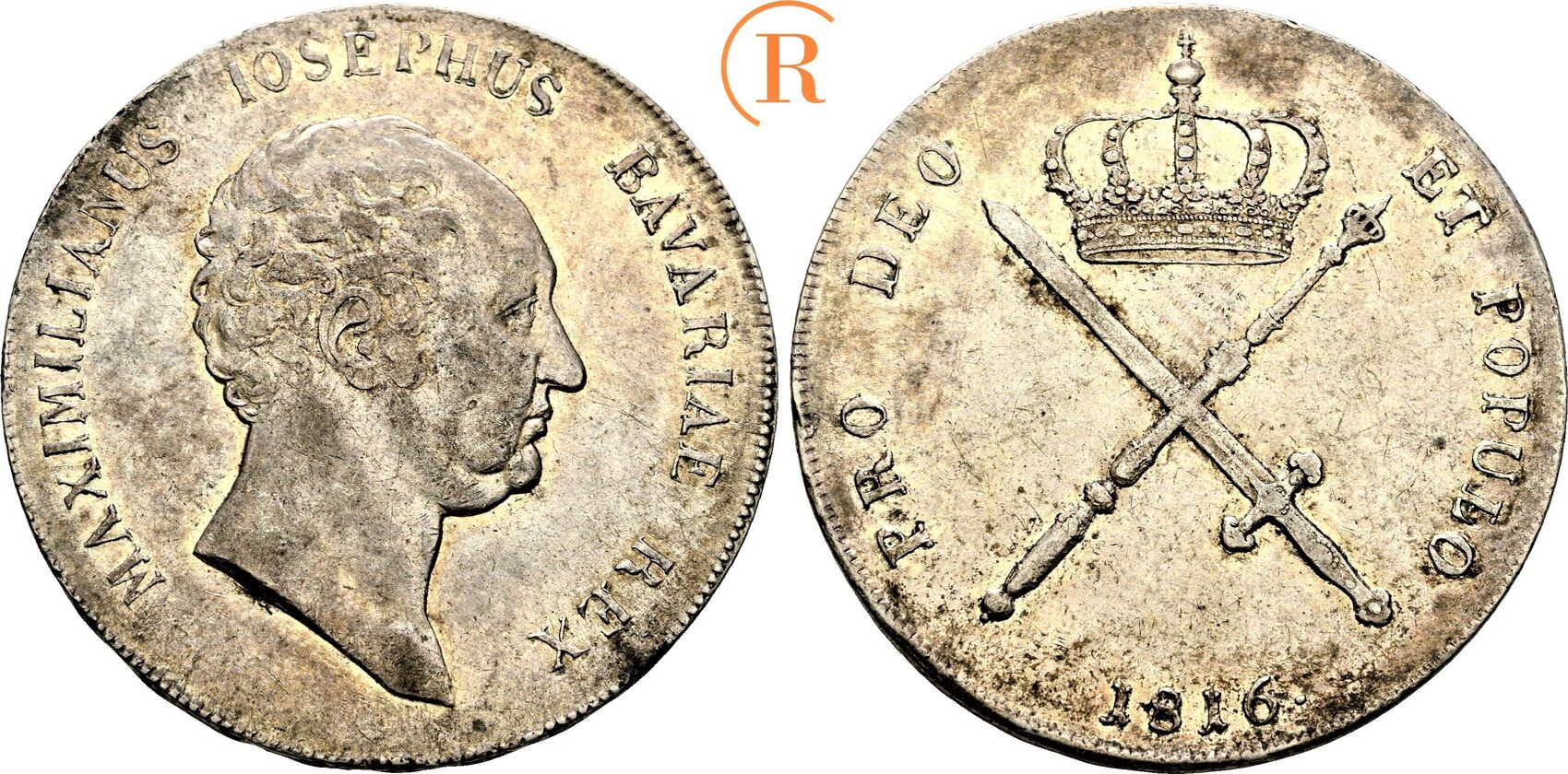 BAYERN Maximilian I IV Joseph 1799 1806 1825 Kronentaler 1816 AU