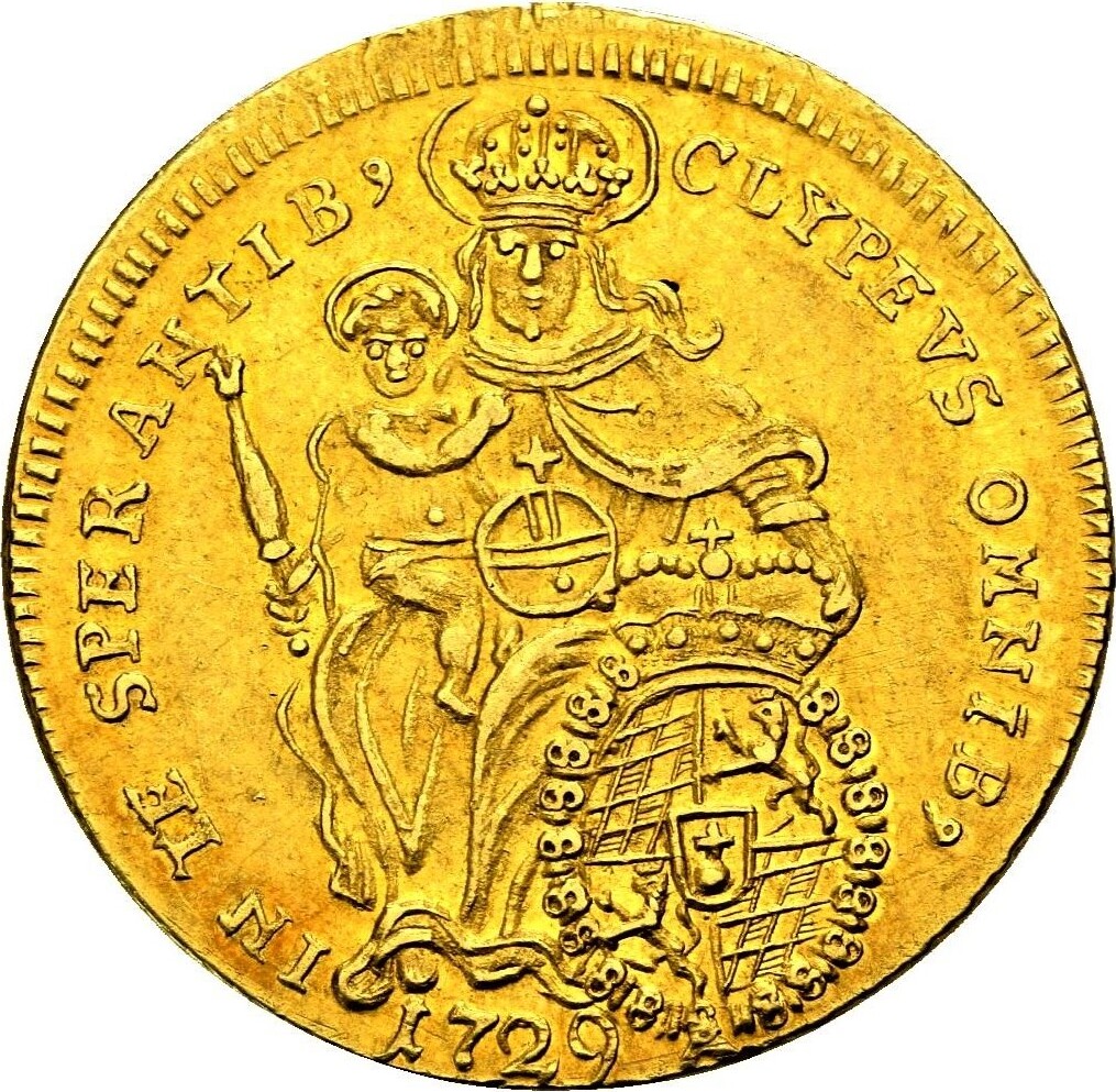 BAYERN Karl Albrecht 1726 1745 Karolin 1729 München Gold Sehr