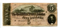 Konförderierte Staaten von Amerika, 5 Dollars,