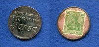 Deutschland/Frankfurt/M., 20 Pfennig Briefmarken-Kapselgeld, Schuh-Iinstandsetzungs-Fabrik "Hansa",