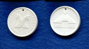 DDR/Klockenhagen, Porzellan Medaille, Freilichtmuseum, Picture