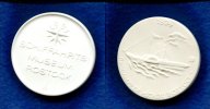 DDR/Rostock, Porzellan Medaille, Schiffahrtsmuseum-Raddampfer"Stadt-Rostock", Picture