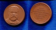 Porzellan Medaille, Fritz Reuter 1810-1874, Picture