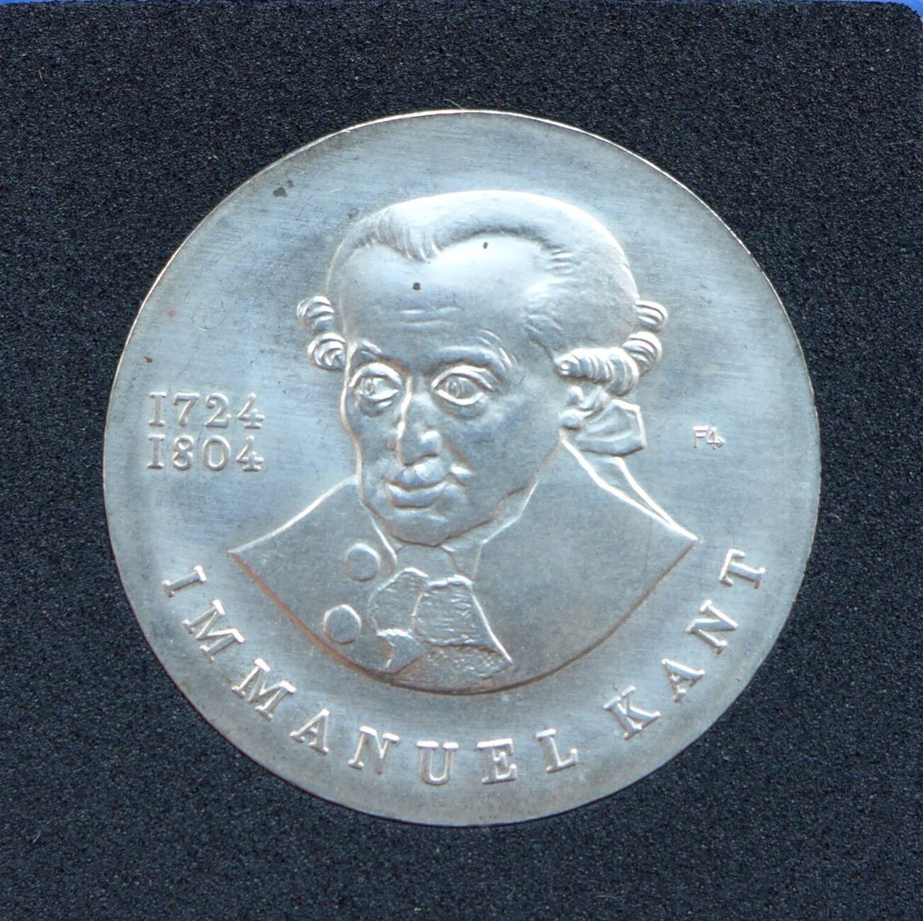 DDR 20 Mark 1974 250 Todestag Von Immanuel Kant EF Fleckig Angelaufen