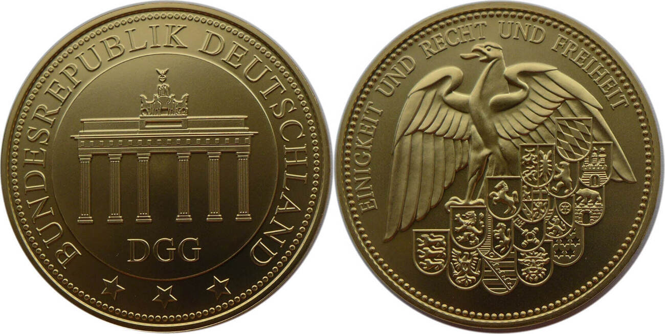 Deutschland Medaille DGG Brandenburger Tor Berlin Einigkeit Und