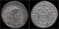 Roman antoninianus Maximian silvered antoninianus Jupiter presents Victory