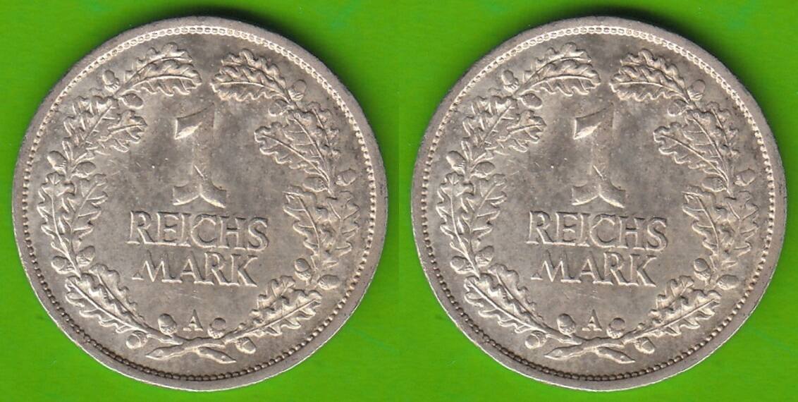 Weimarer Republik 1 Reichsmark 1925 A sehr hübsch UNC MA Shops