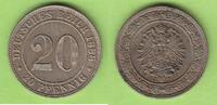 Kaiserreich 20 Pfennig hübsch