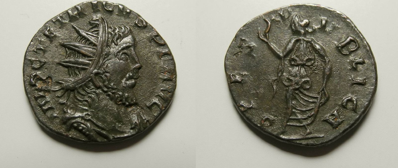 Roman Empire Antoninianus Tetricus I Vf